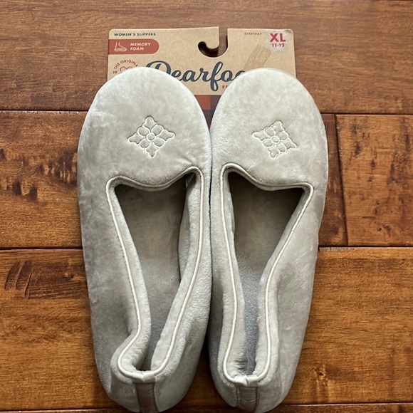 NWT Dearfoams khaki Size XL 11-12 memory foam women slippers - Picture 2 of 10